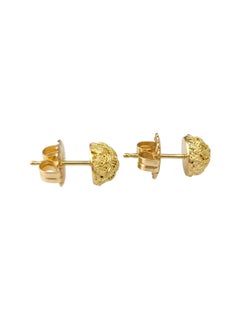 14K Yellow Gold Basketweave Stud Earrings #21760