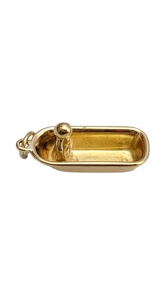Vintage 14K Yellow Gold Bathtub Charm #21995
