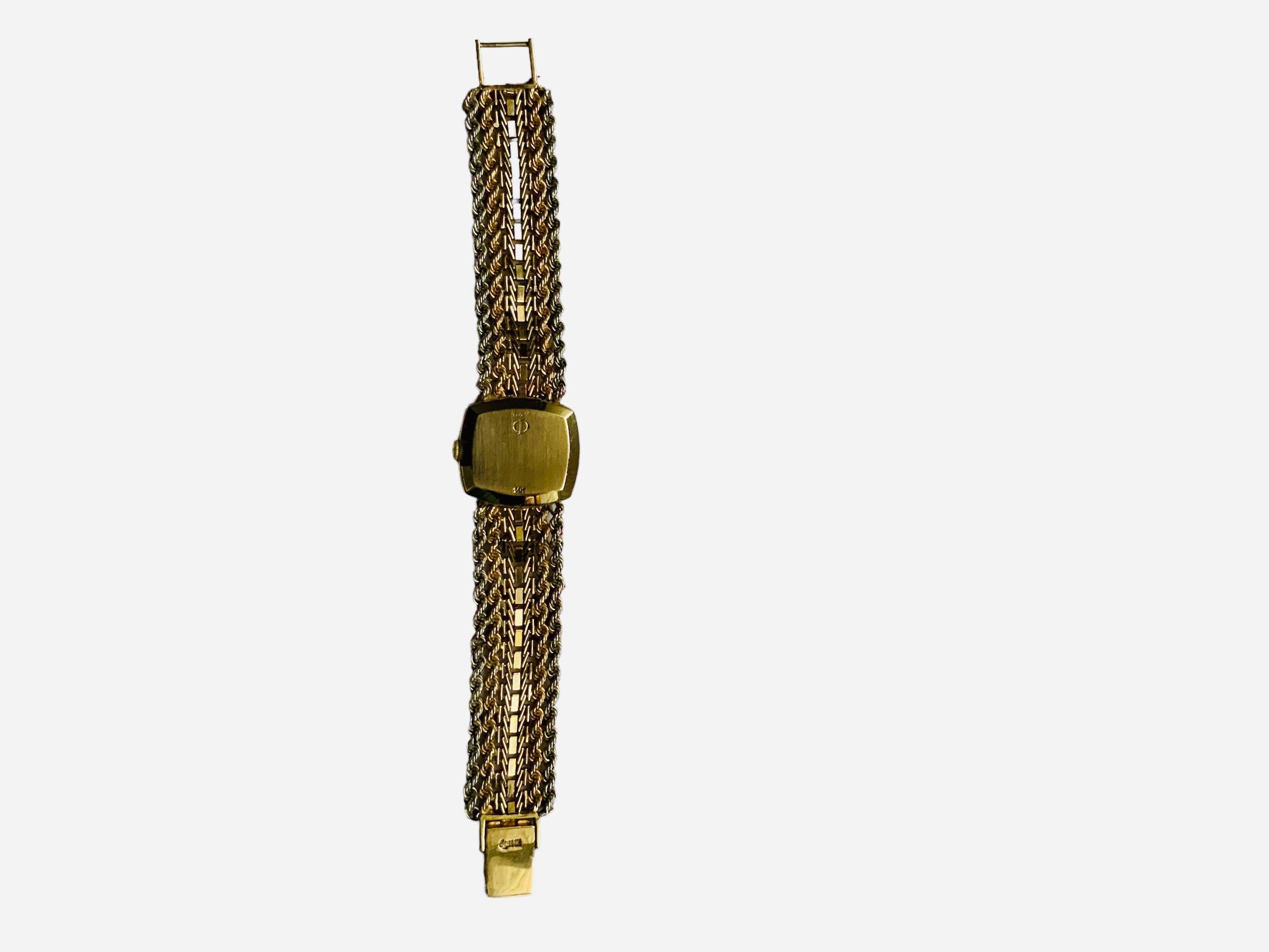 14k Yellow Gold Baume & Mercier Women Wrist Watch For Sale 5