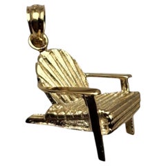14K Yellow Gold Beach Chair Charm #25679