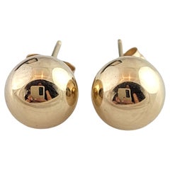 14K Yellow Gold Bead Ball Studs #14793