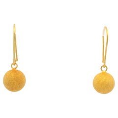 14k Yellow Gold Bead Drop Earrings In Stock