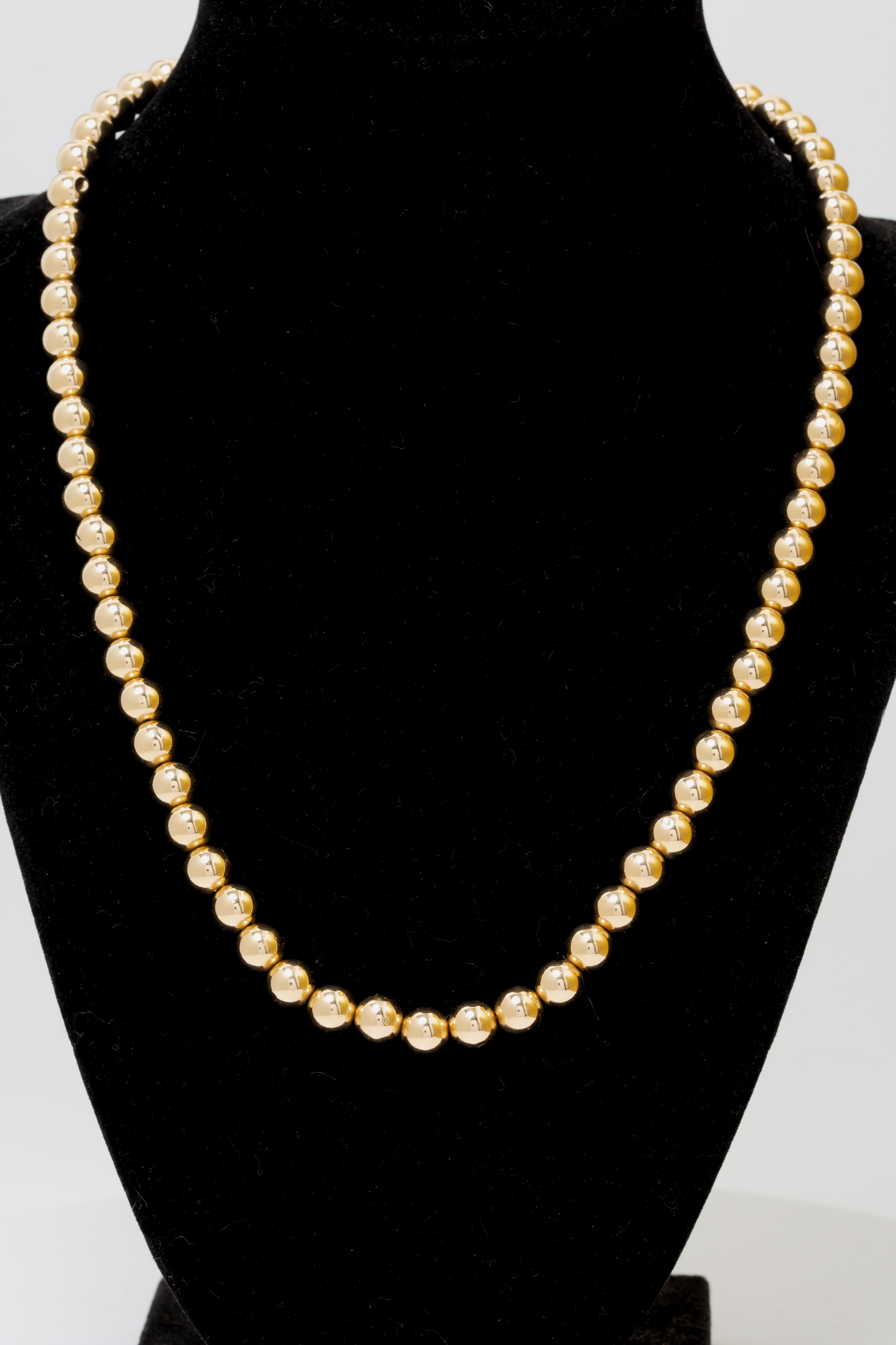 Collier de perles en or jaune 14k en vente 6