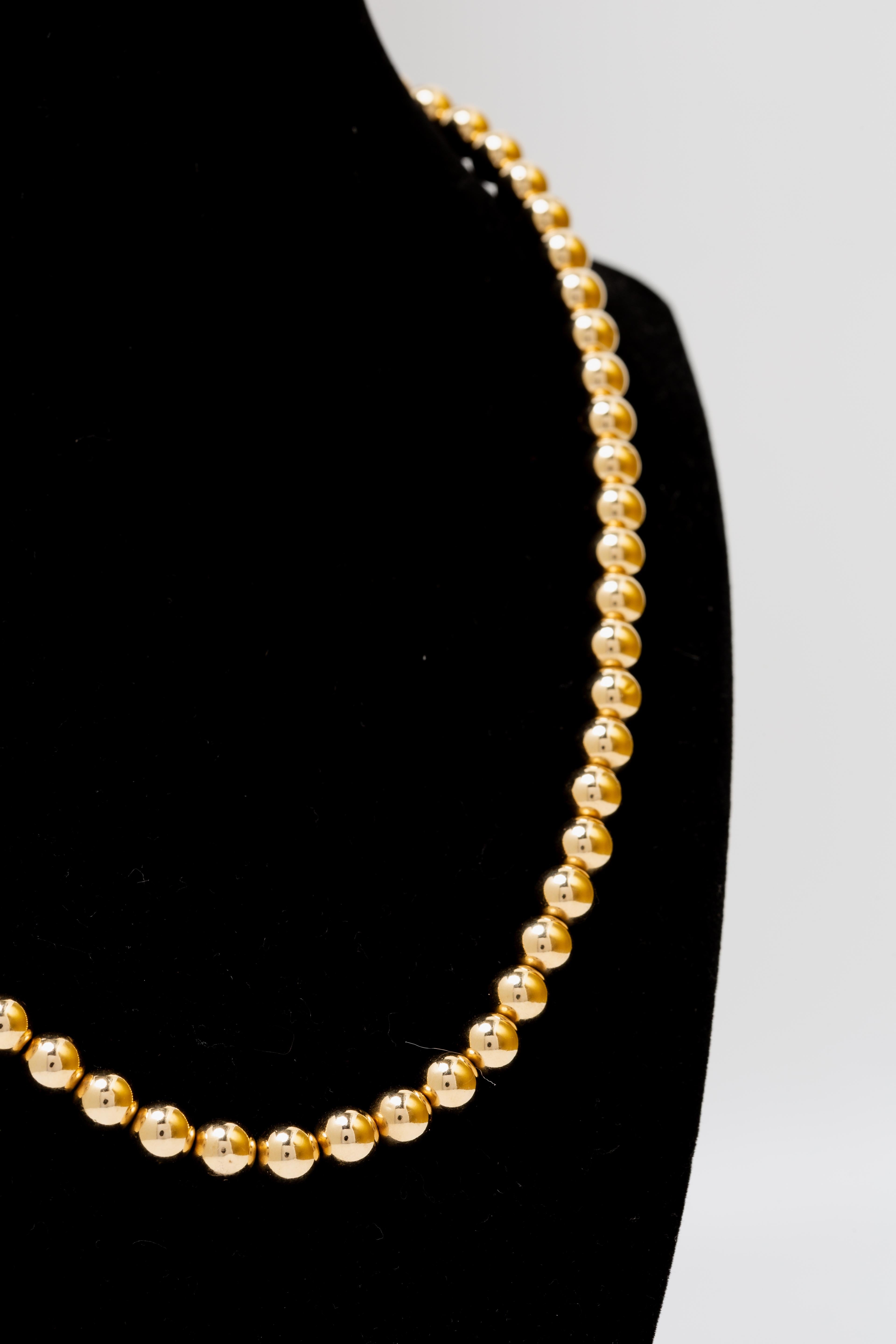Collier de perles en or jaune 14k en vente 3