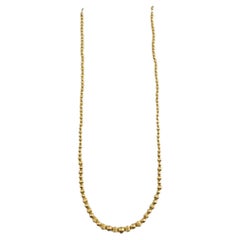 Vintage 14K Yellow Gold Bead Necklace