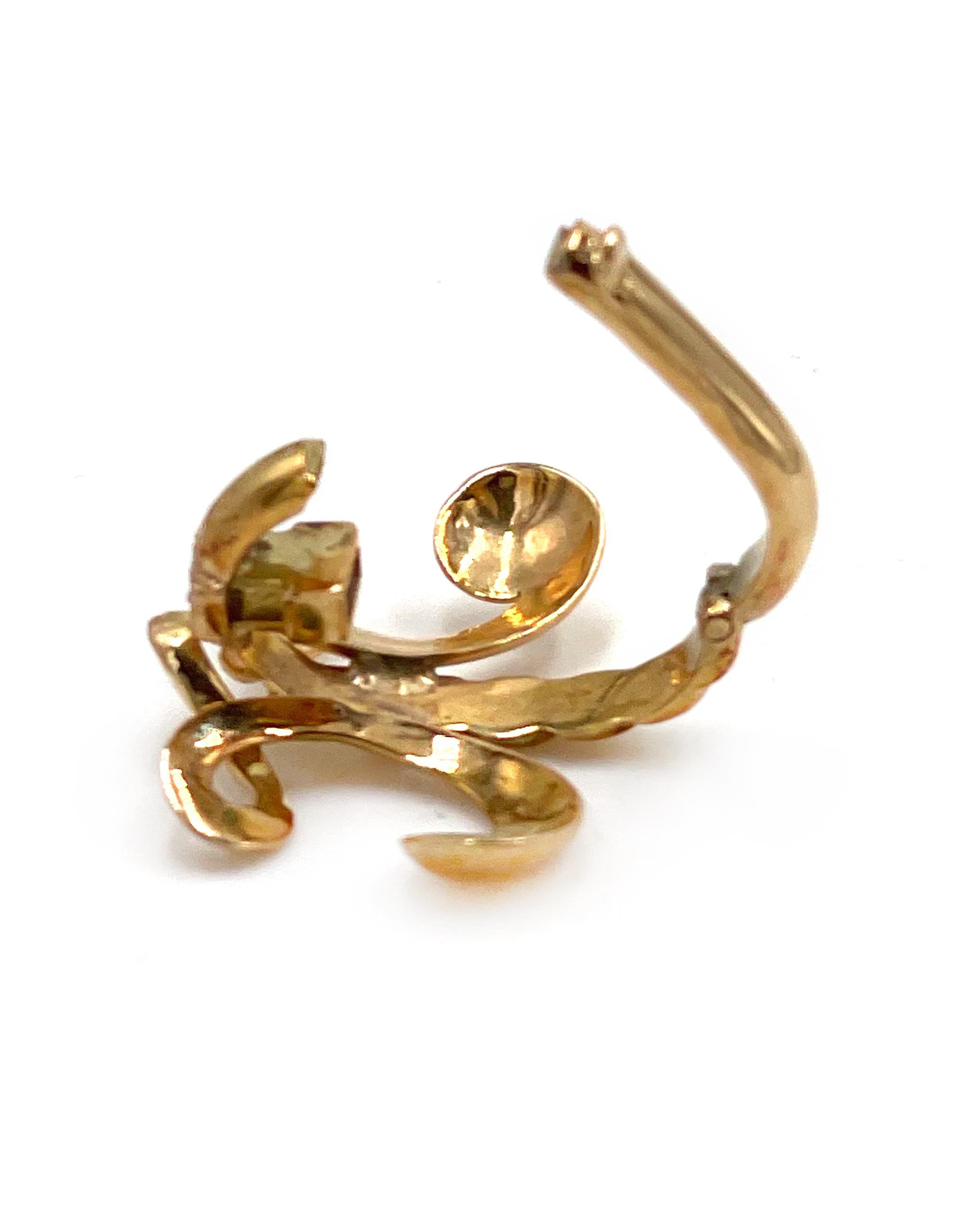Perlen- oder Perlenanhänger aus 14 Karat Gelbgold für Damen oder Herren im Angebot