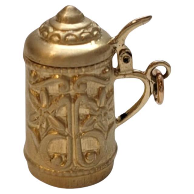 14K Yellow Gold Beer Stein Charm #18648