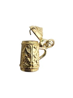 14K Gelbgold Bier Stein Charme #22862