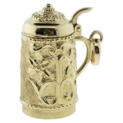 Charm/pendente a forma di bacino di birra in oro giallo 14K