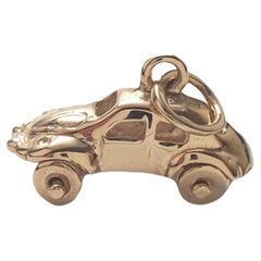 14K Yellow Gold Beetle Car Charm