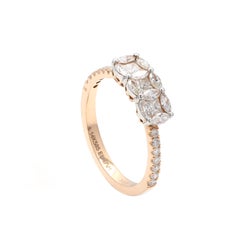 Bague de fiançailles en or jaune 14k sur mesure 0.78 carat diamant brillant