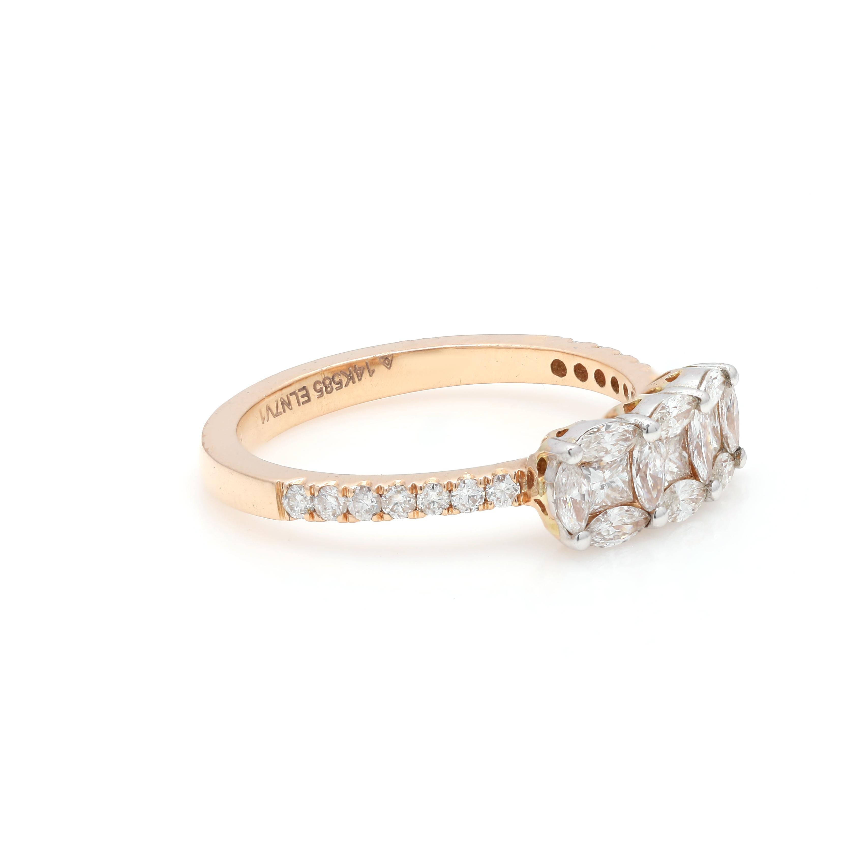 For Sale:  14k Yellow Gold Bespoke 0.78 Carat Brilliant Diamond Engagement Ring 4