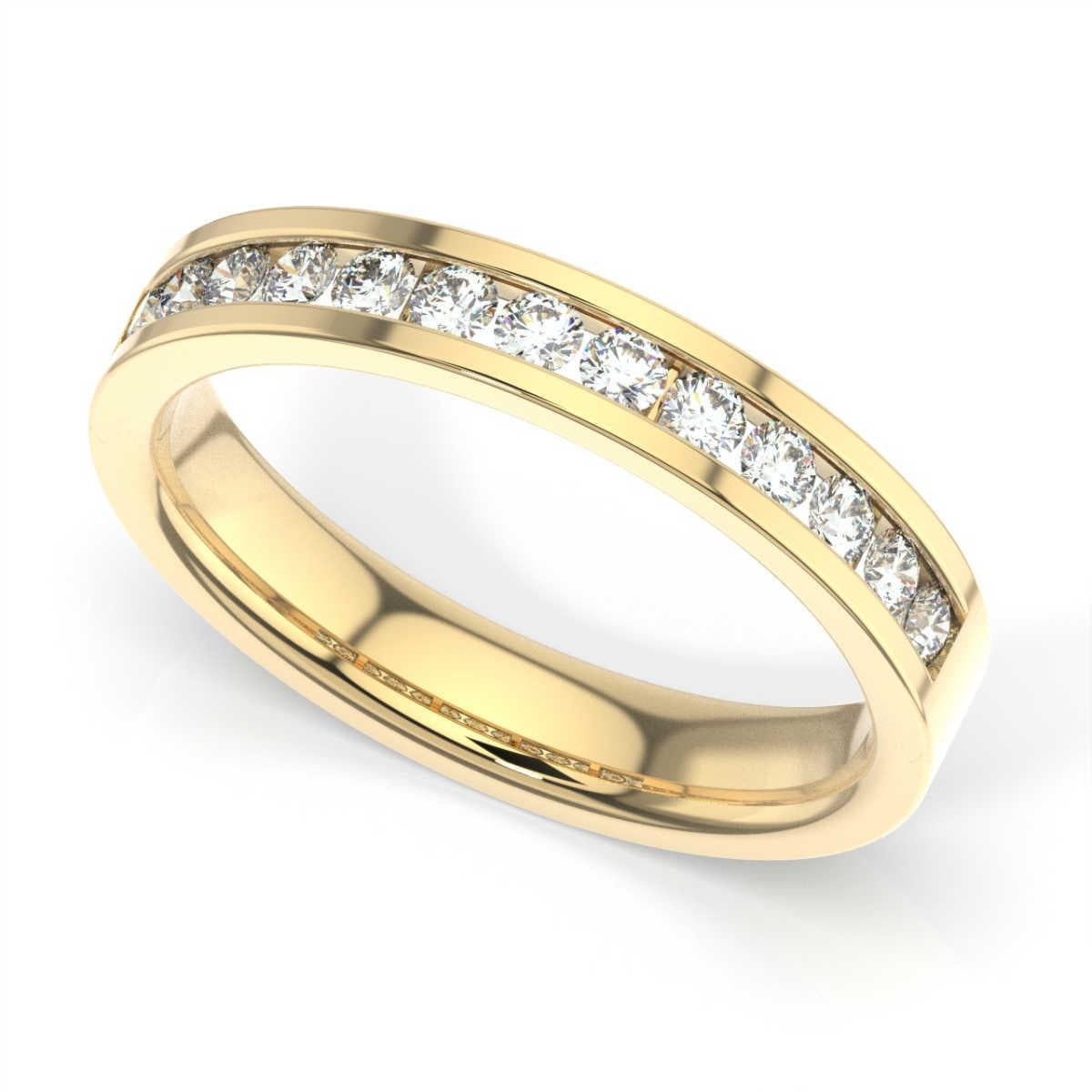 Round Cut 14K Yellow Gold Betty Diamond Ring '1/2 Ct. Tw' For Sale