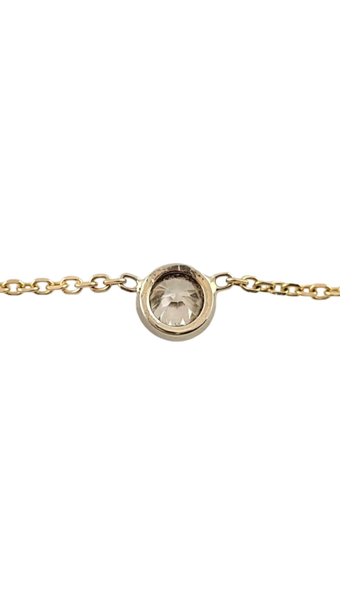 Taglio brillante Collana regolabile con diamanti incastonati in oro giallo 14K A Link #18095 in vendita