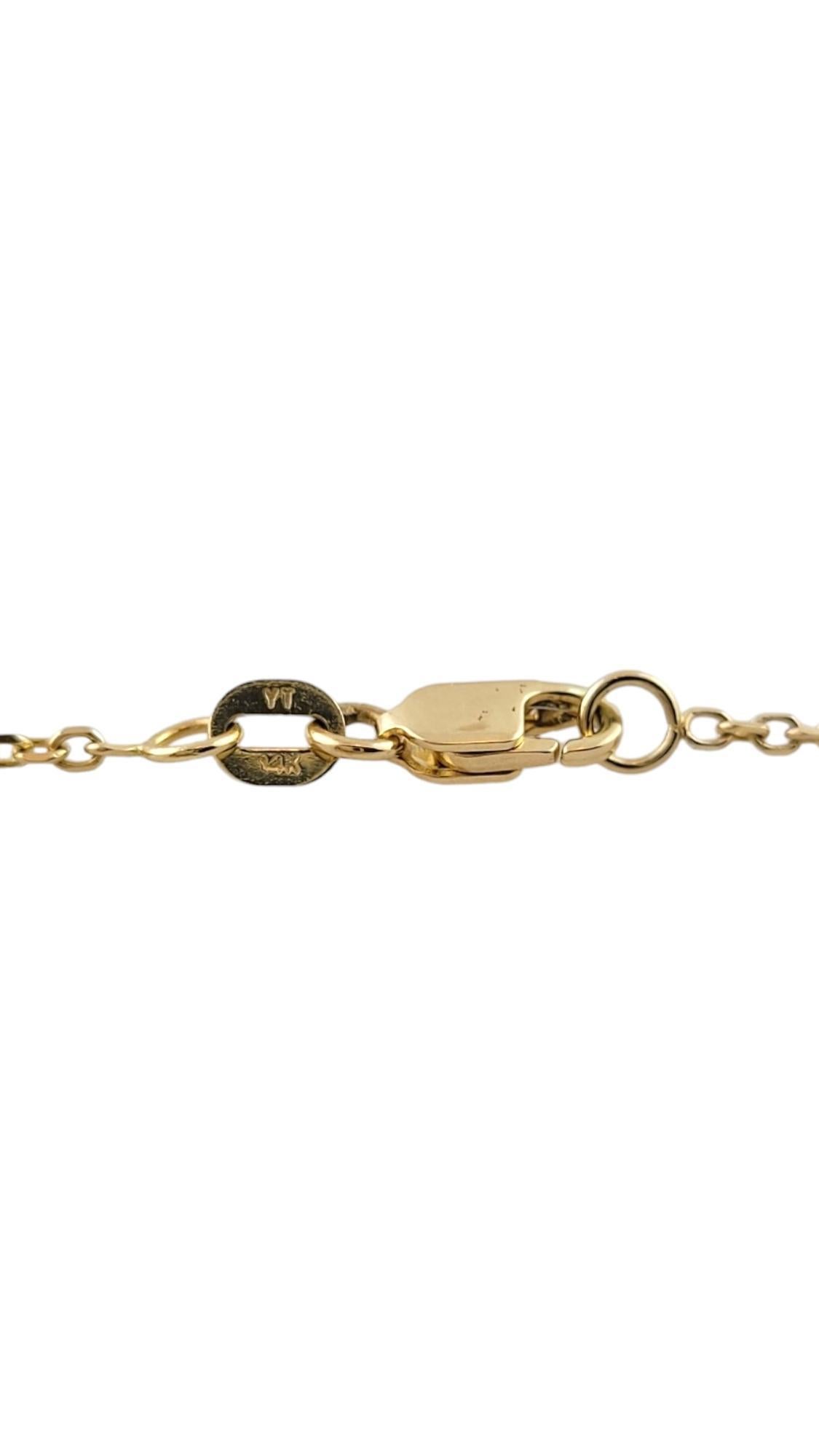 Donna Collana regolabile con diamanti incastonati in oro giallo 14K A Link #18095 in vendita