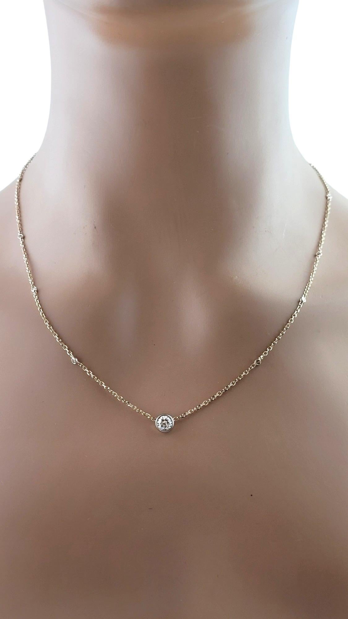 Collana regolabile con diamanti incastonati in oro giallo 14K A Link #18095 in vendita 3