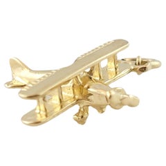 14K Yellow Gold BI-Plane Charm #14420