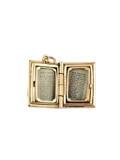 14k Yellow Gold Bible Charm Locket
