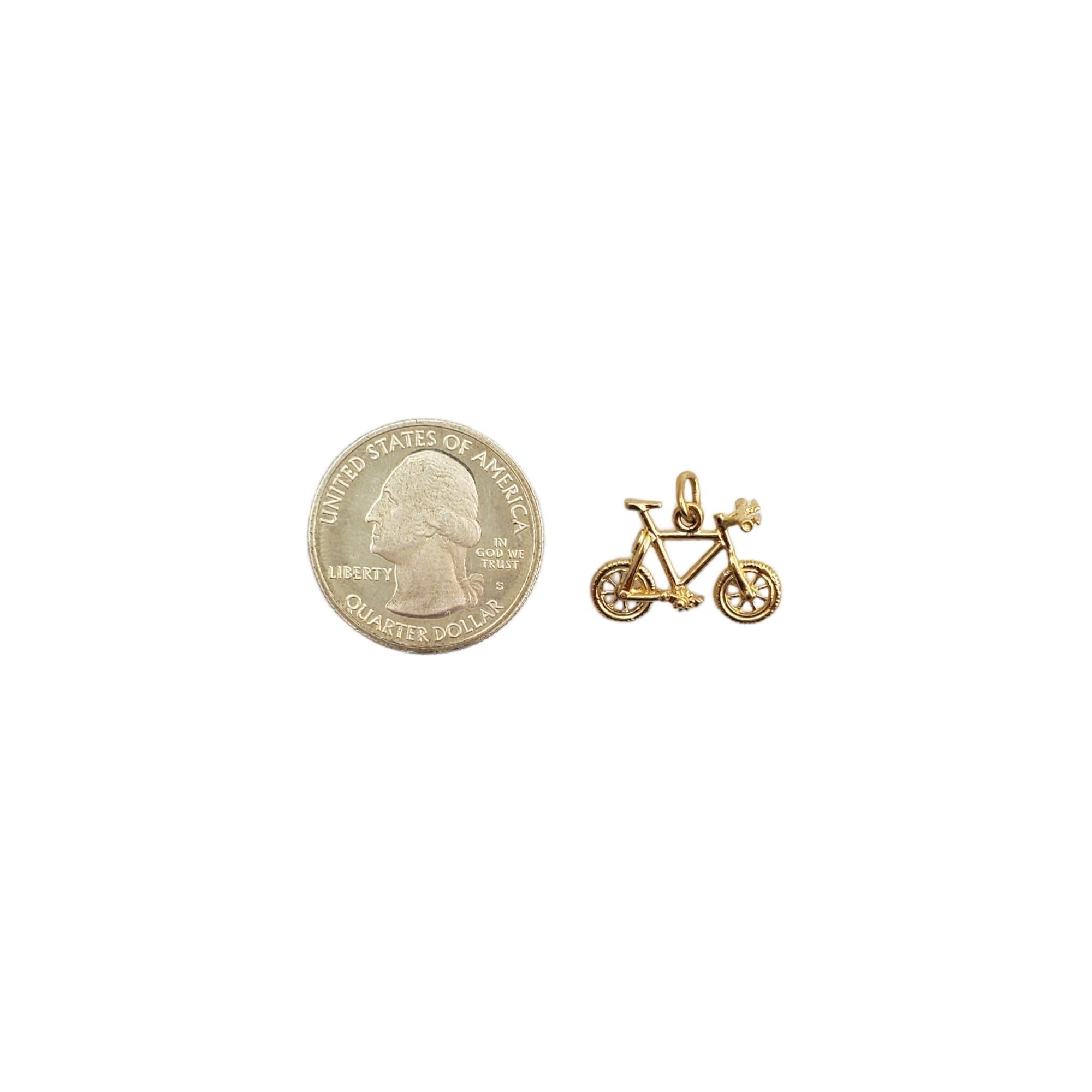 14K Yellow Gold Bicycle Charm #16009 For Sale 3