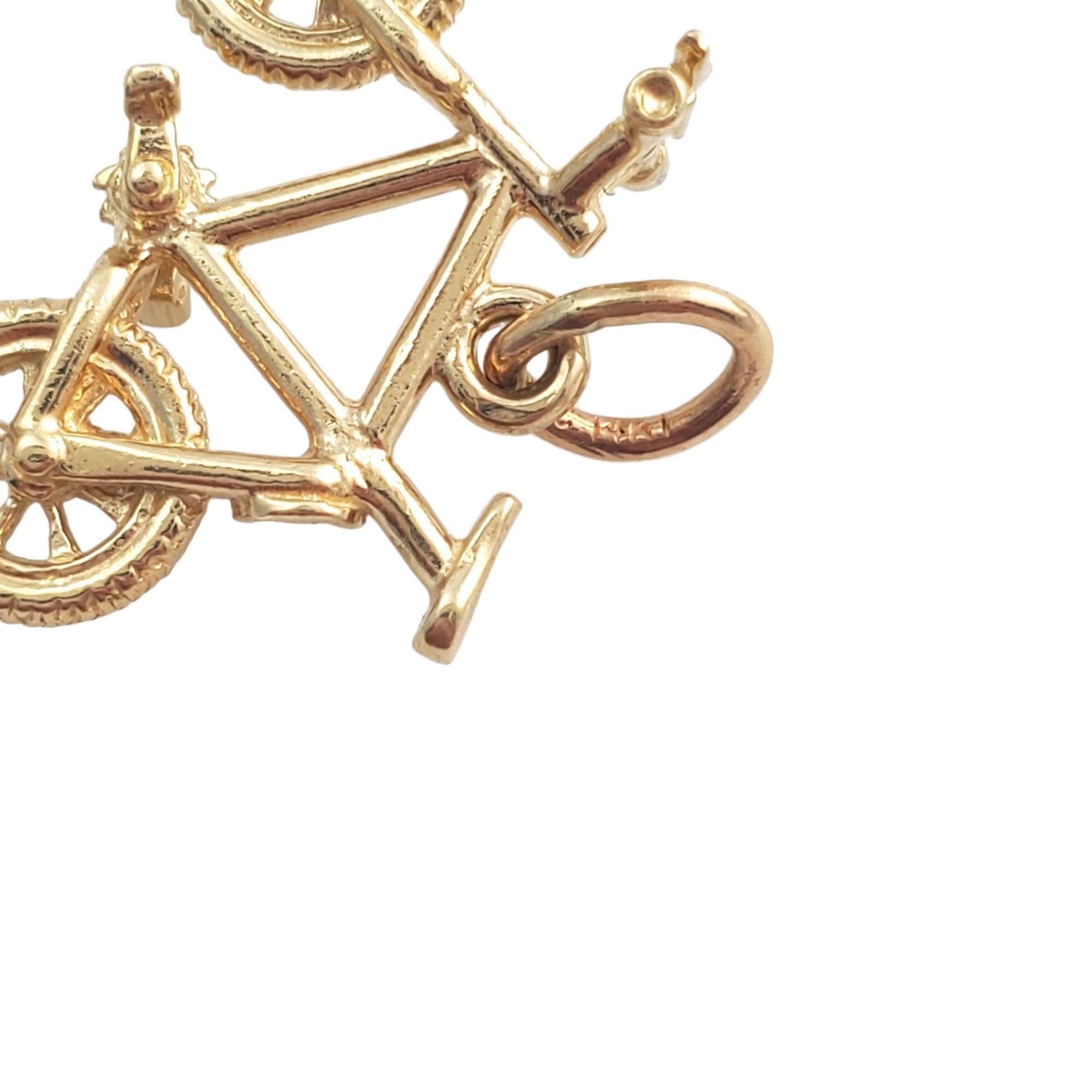 14K Yellow Gold Bicycle Charm #16009 For Sale 4