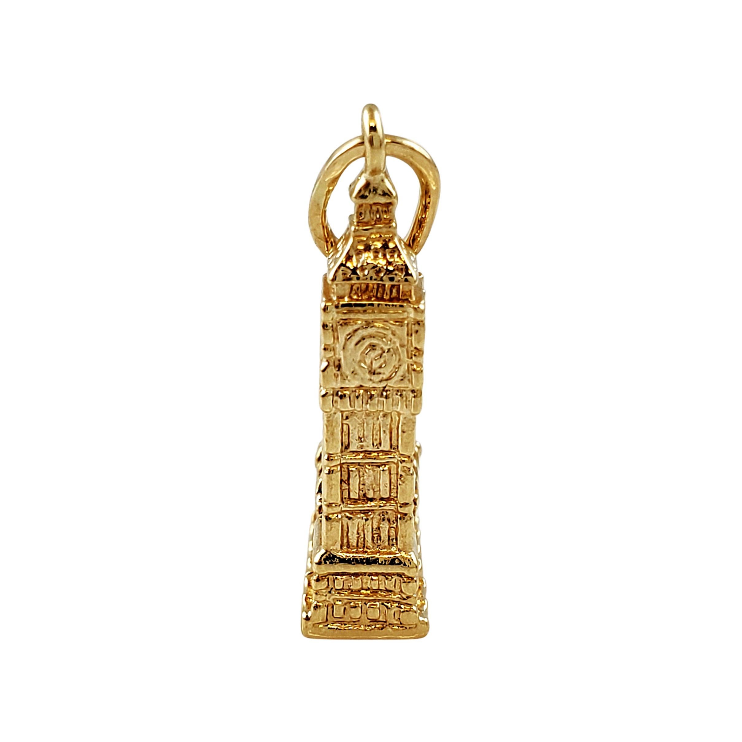 14K Yellow Gold Big Ben Charm

The Big Ben clock tower is located at the north end of the Palace of Westminste in London, England. It is famous for its accuracy and for its massive bell.

Size: 22mm x 11mm

Weight: 2.1 dwt / 3.3 gr

Hallmark: