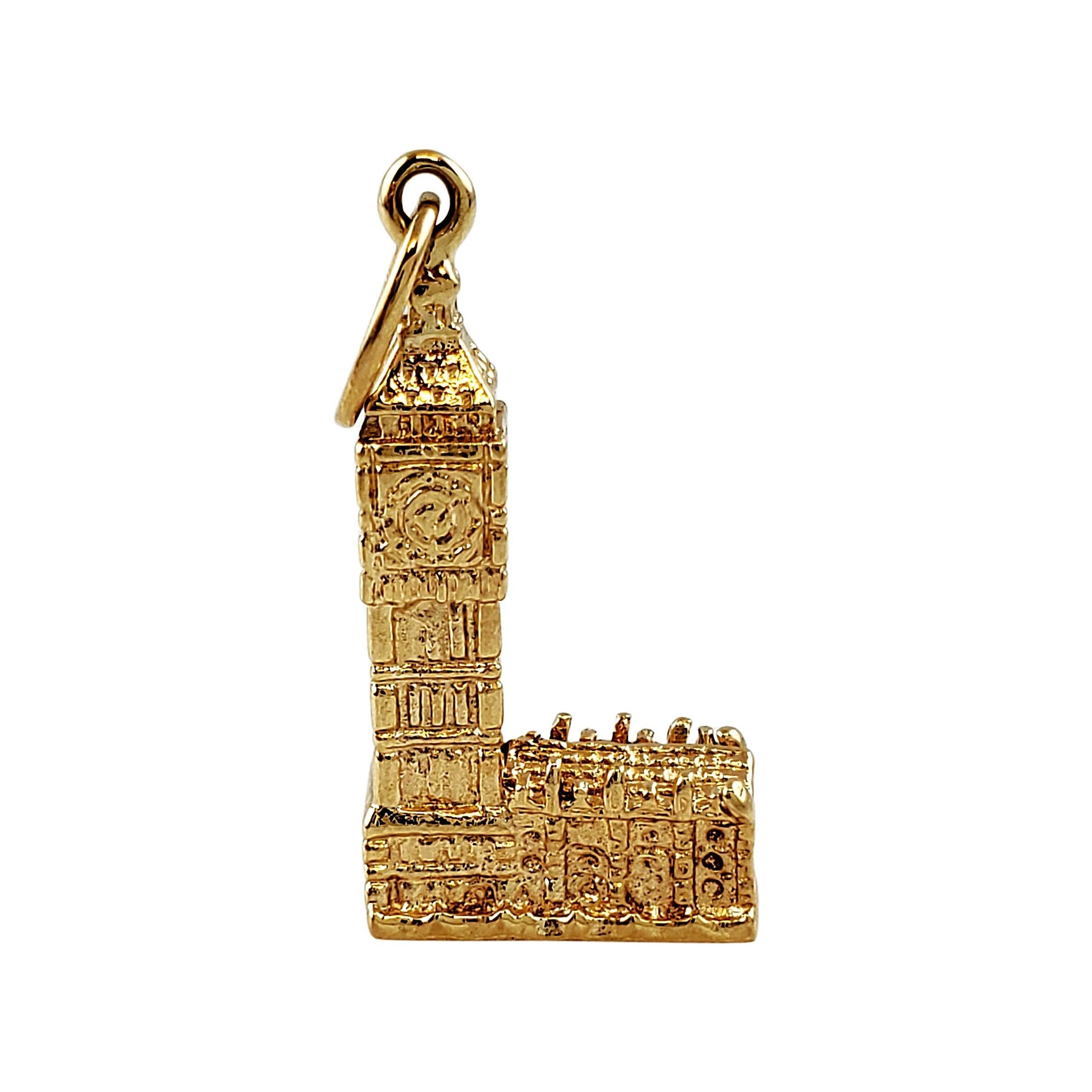 14K Yellow Gold Big Ben Charm In Good Condition In Washington Depot, CT
