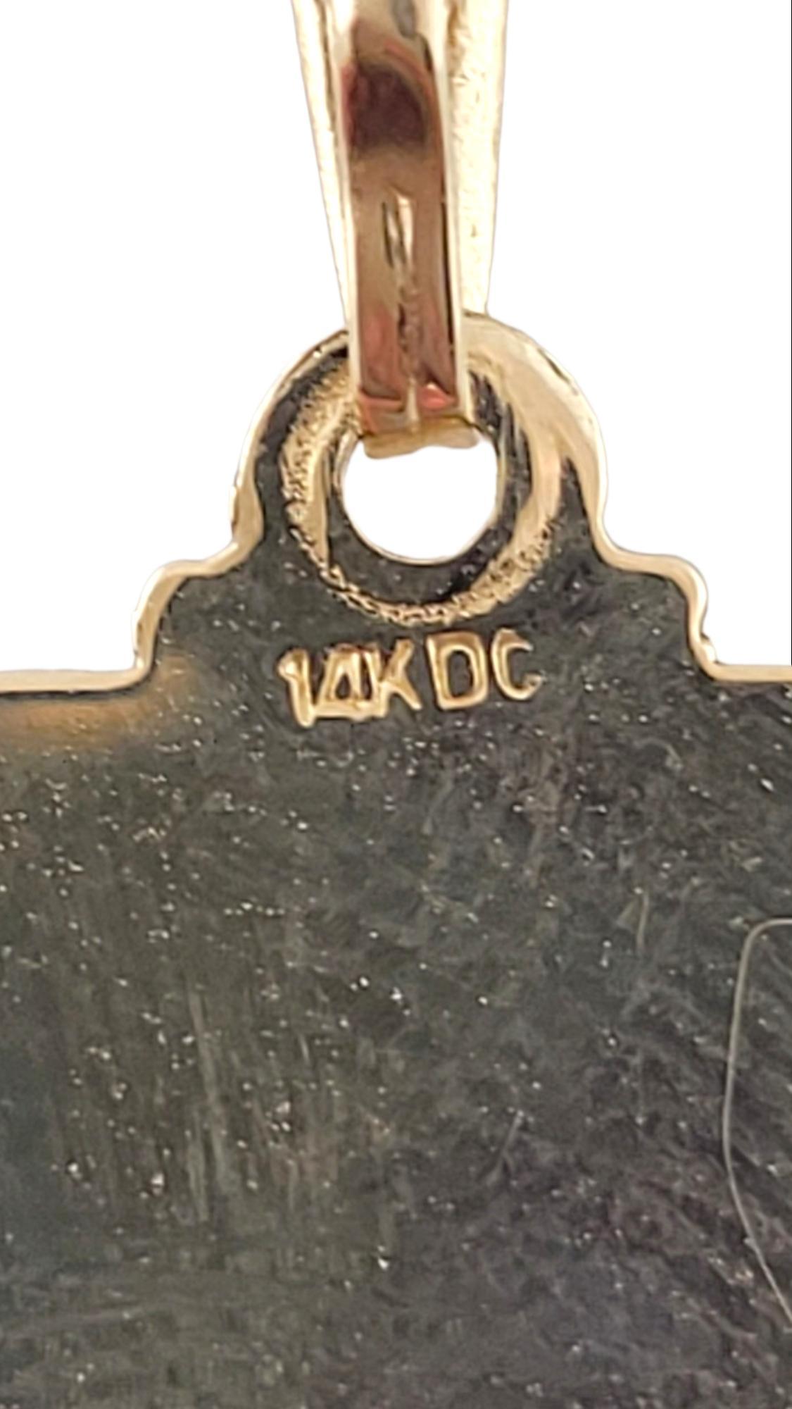14K Yellow Gold Bingo Card Charm #15155 In Good Condition For Sale In Washington Depot, CT