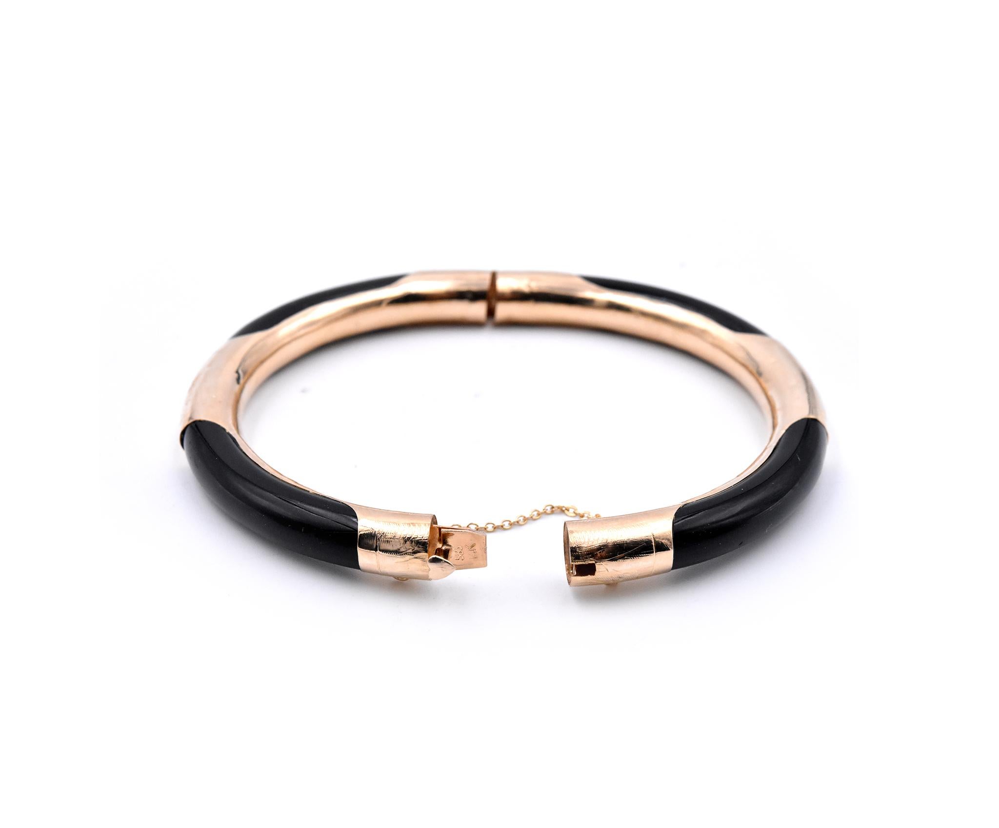 black jade bracelet with gold