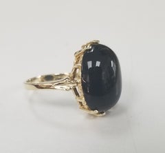14 Karat Yellow Gold Black Onyx Ring