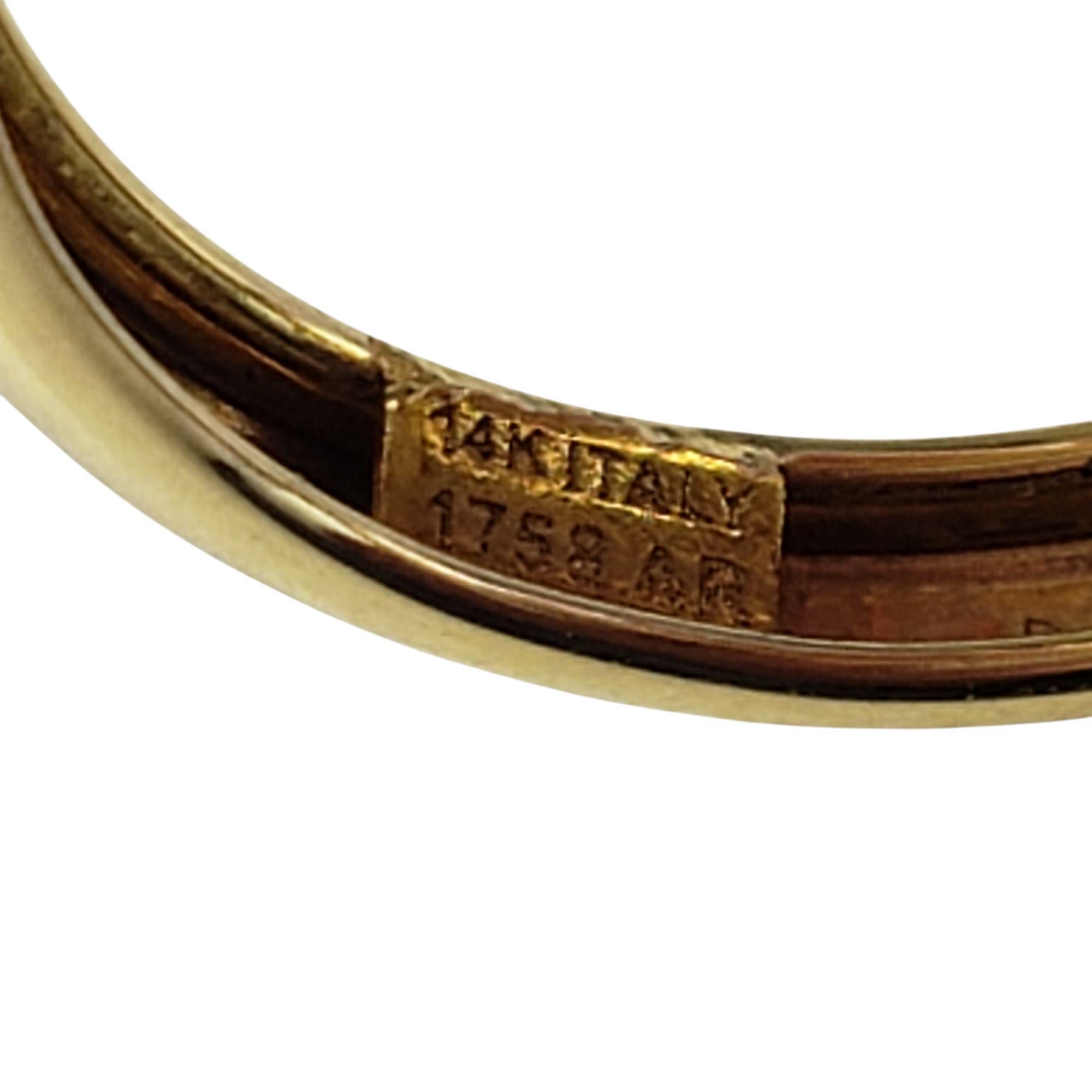 14K Gelbgold Blessed Mother, Kreuz und Herz Ring Größe 8 #21818 im Angebot 1