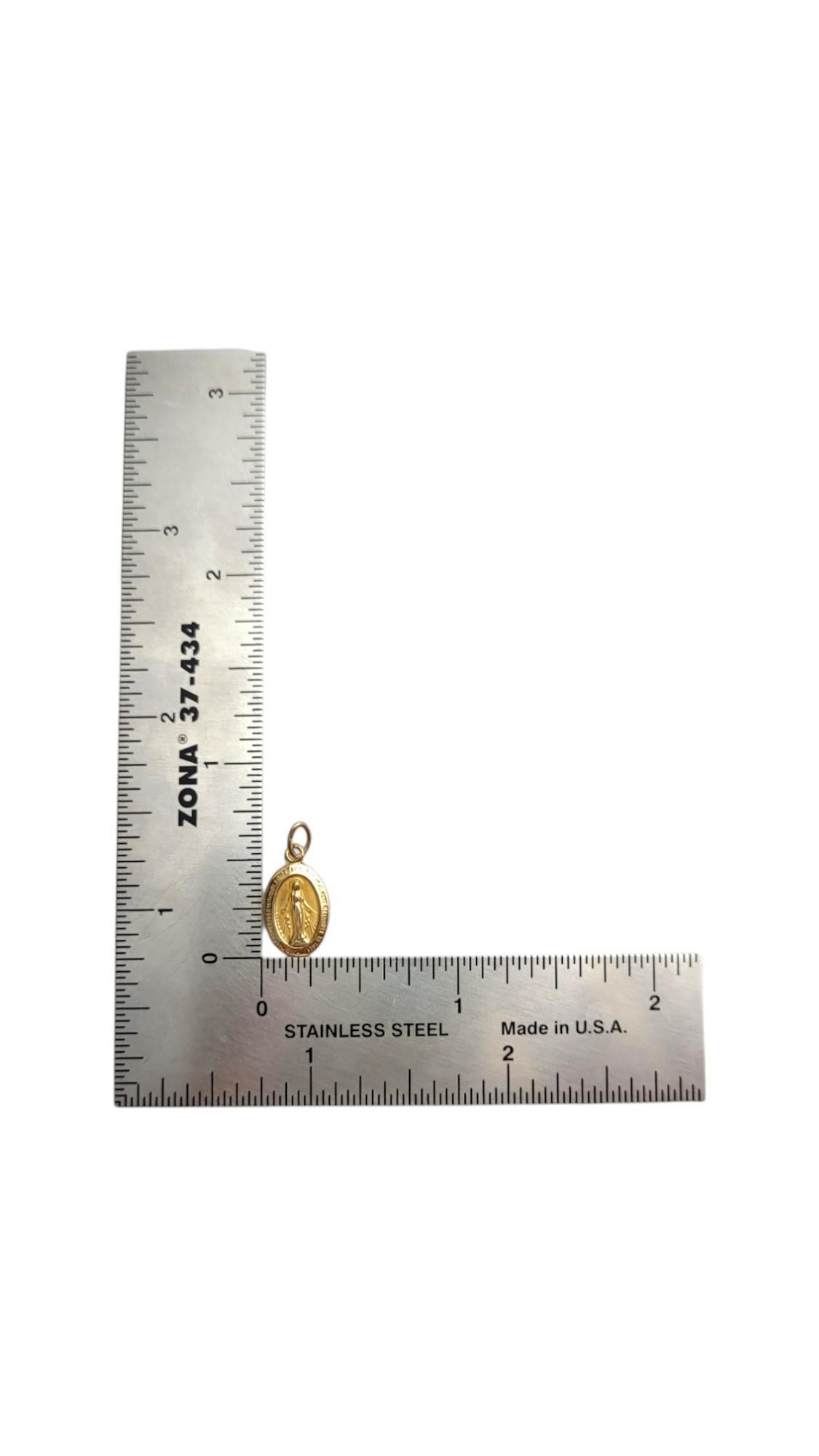 14K Gelbgold Blessed Mother Mary Anhänger #19833 1