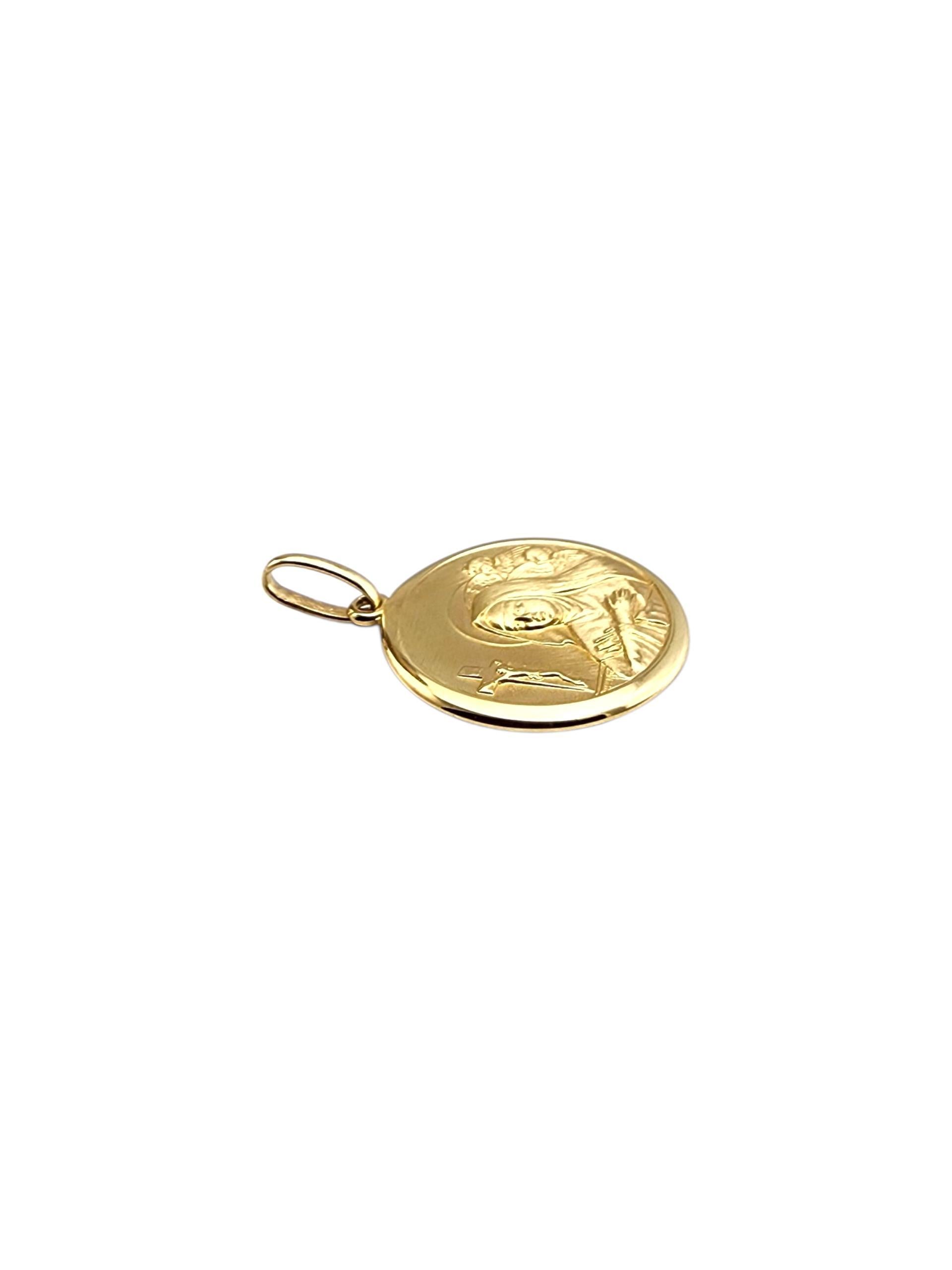 Donna Ciondolo della Madonna in oro giallo 14K #22381 in vendita