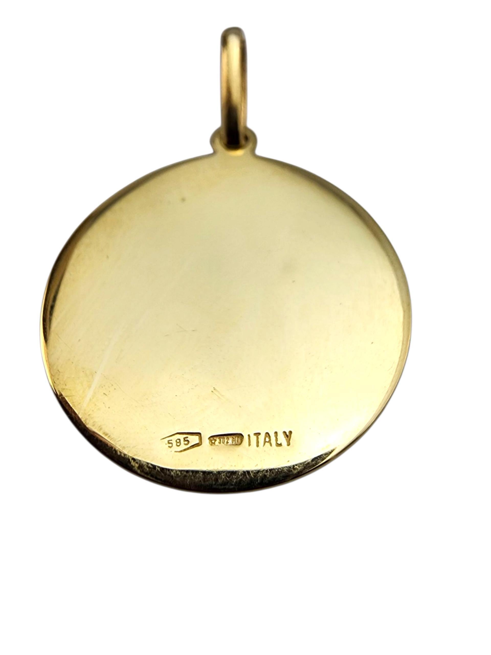 Ciondolo della Madonna in oro giallo 14K #22381 in vendita 2