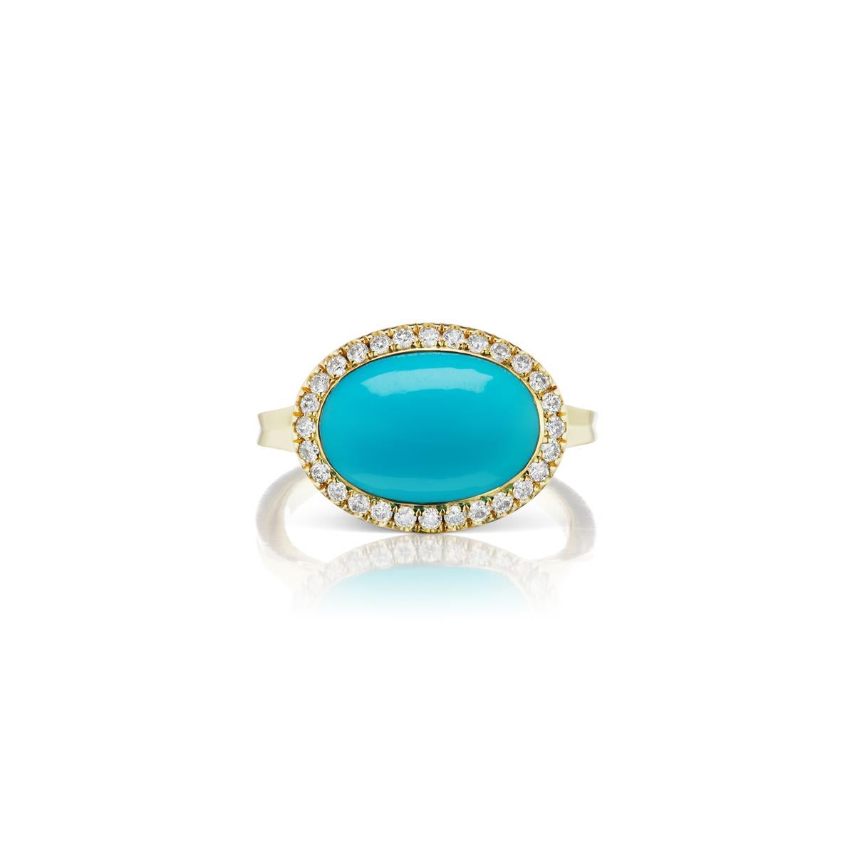 la bague cocktail en émail 14k YG 