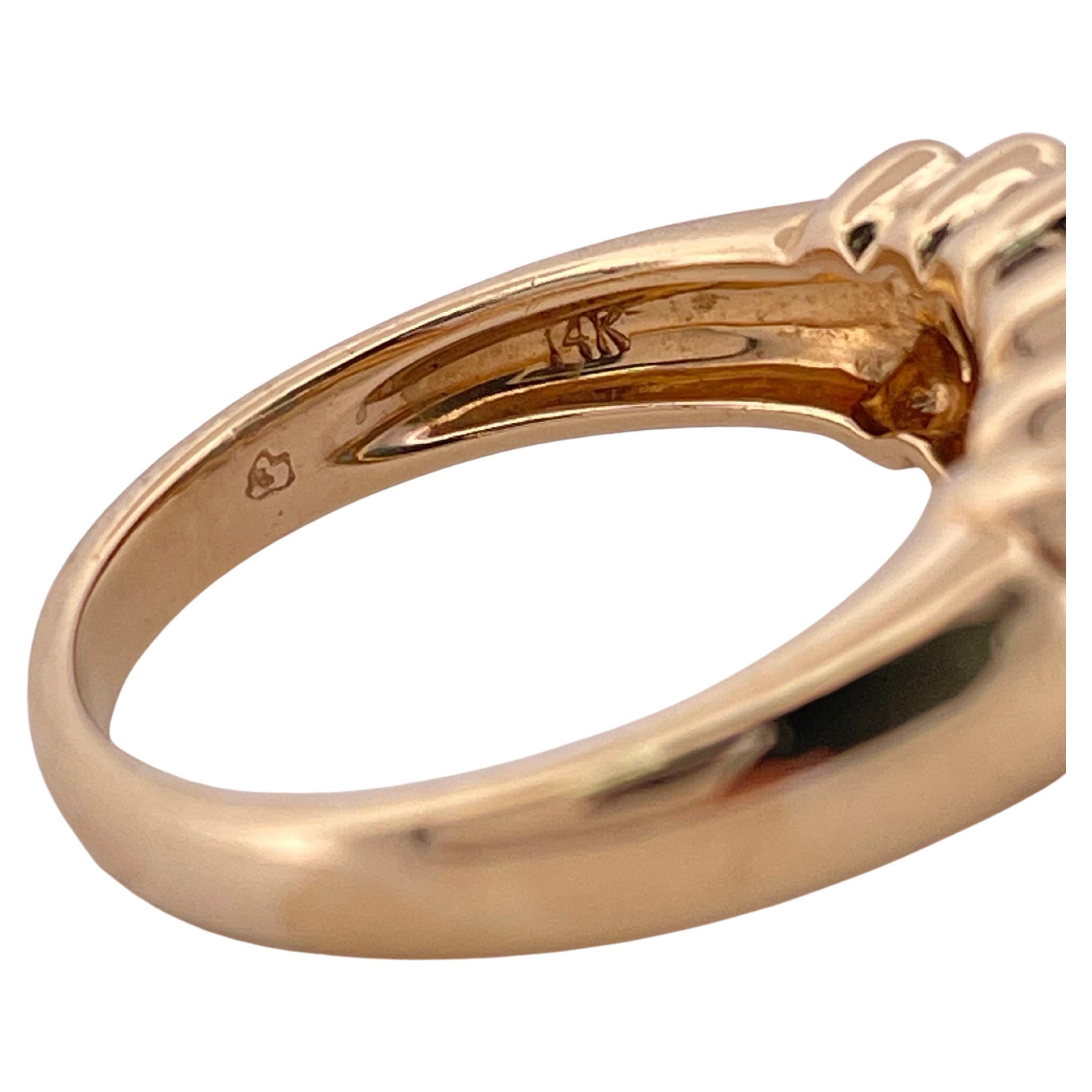 14K Yellow Gold & Blue Sapphire Ring For Sale 2