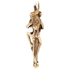 14K Yellow Gold Vintage Figural Pendant, 20th Century, 2.9g