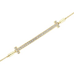 Bracciale Bolo in oro giallo 14K con diamanti da 2/5 ct. tw
