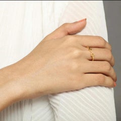 14k Yellow Gold Bow Tie Ring Minimalist Solid Gold Elegant Bow Tie Ring Gift.