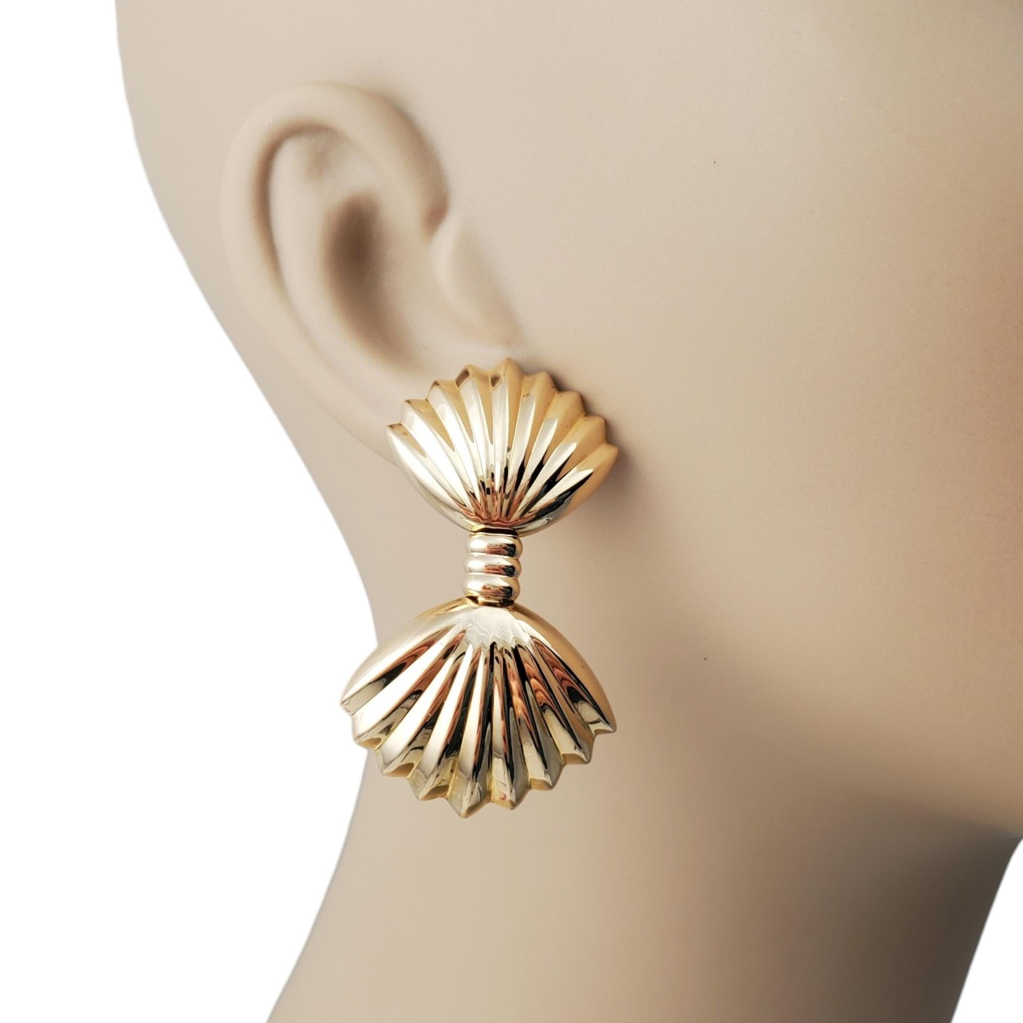 Boucles d'oreilles à charnière en or jaune 14K #16591 en vente 1