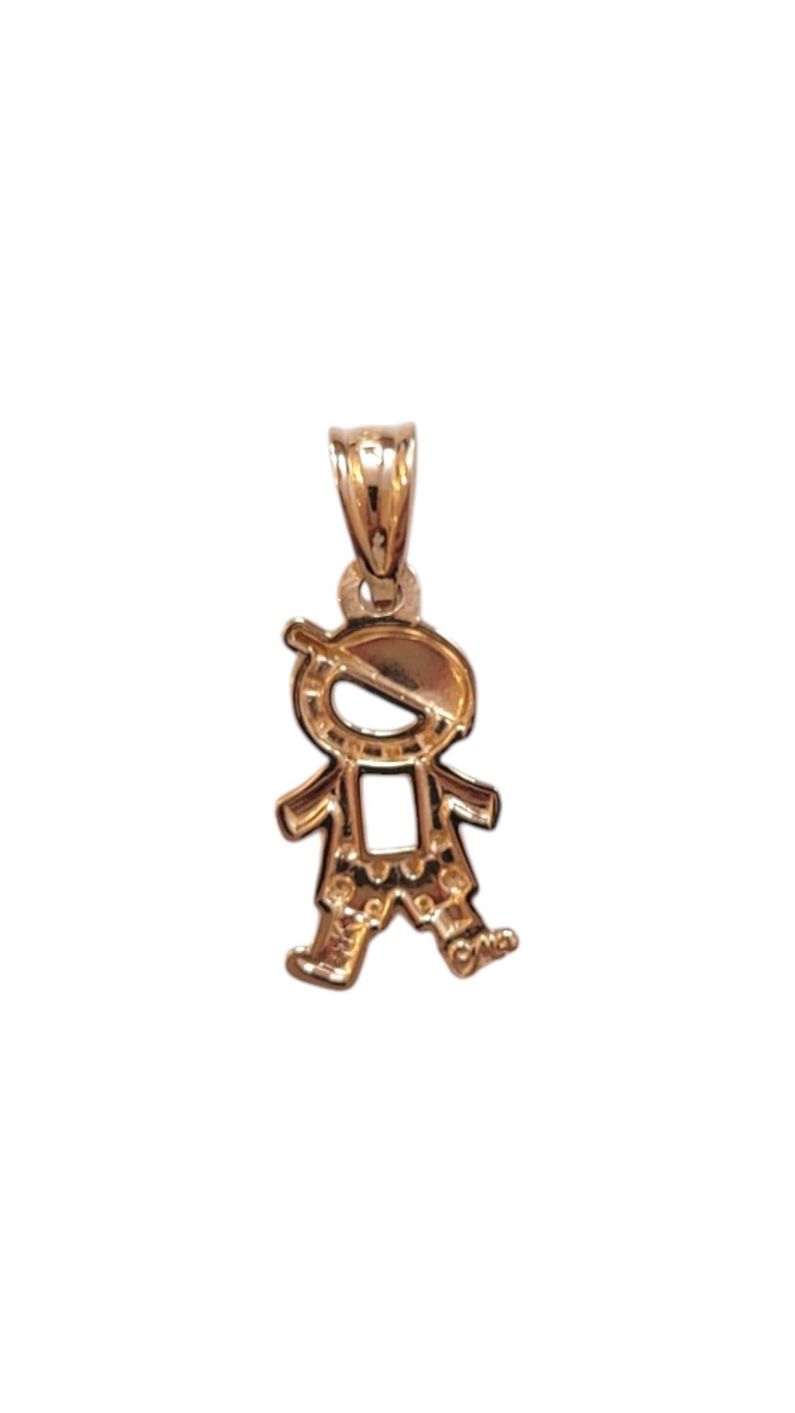 14k Yellow Gold Boy Child Charm #20530 In Good Condition In Washington Depot, CT