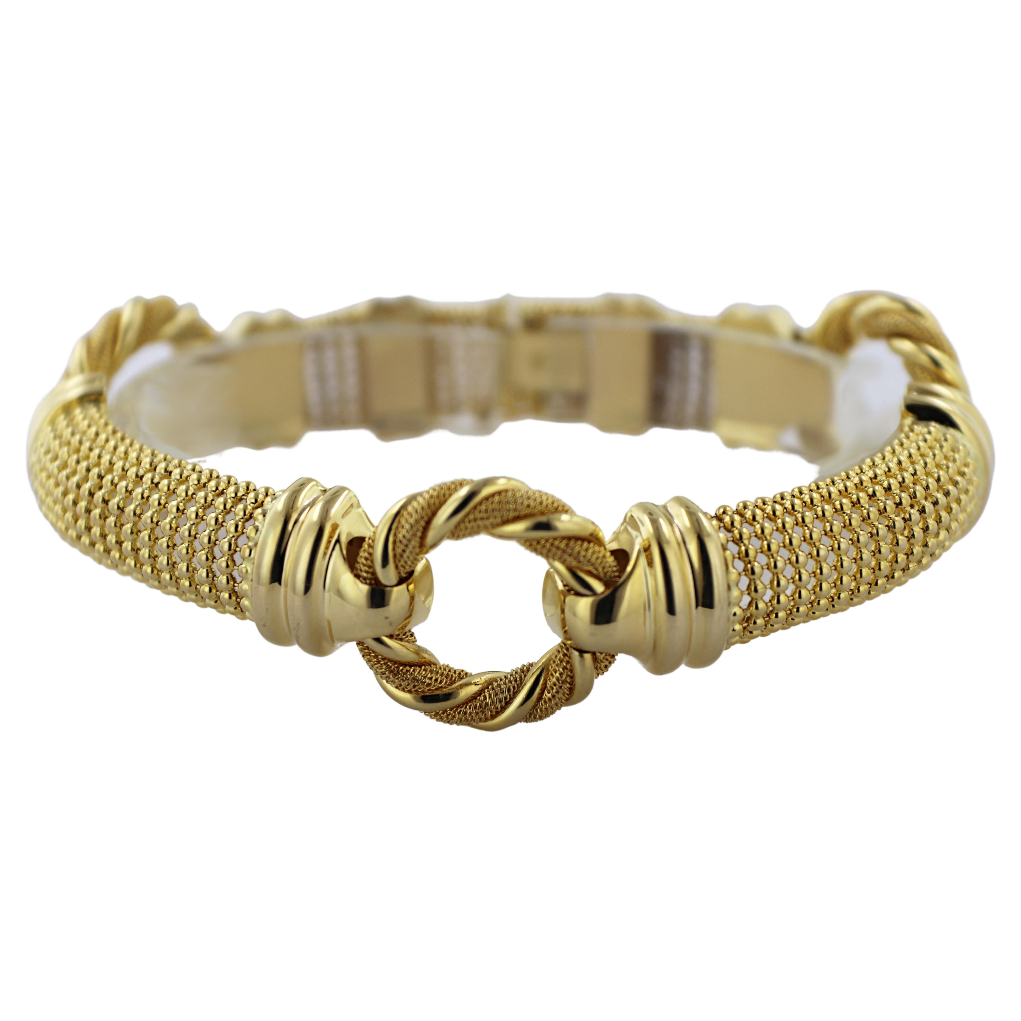 14k Yellow Gold Purple Jade Bracelet For Sale at 1stDibs