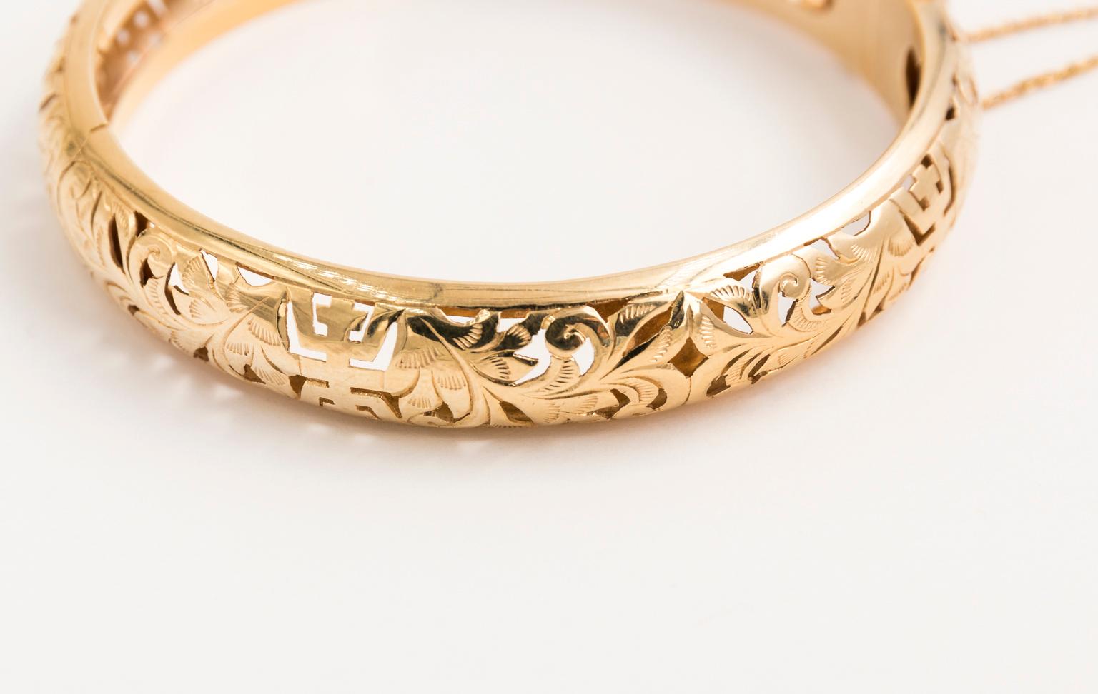 Women's 14 Karat Yellow Gold Bracelet Made by Ming's of Honolulu