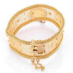 14 Karat Yellow Gold Bracelet with Mexican Peso Charm