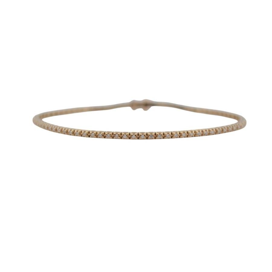Pulsera de Oro Amarillo de 14 K con Diamantes Naturales