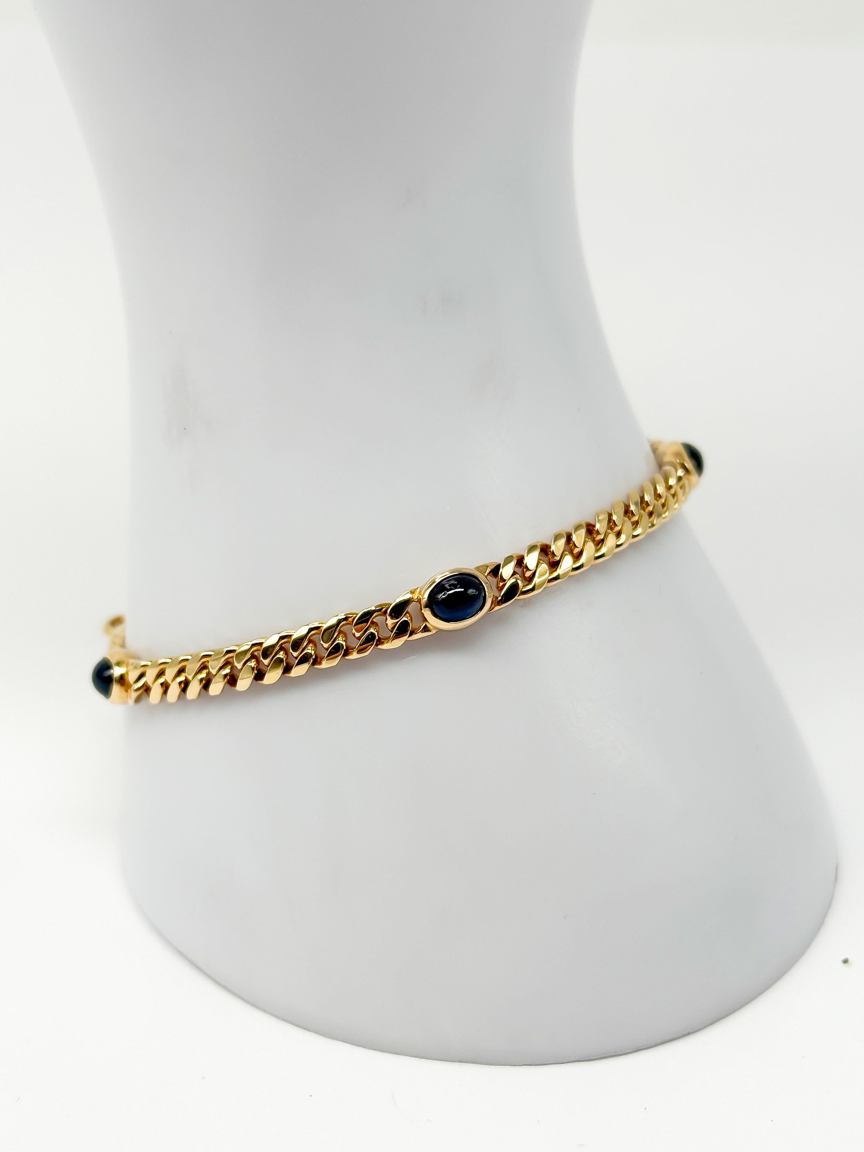 14K Yellow Gold Bracelet with Sapphires