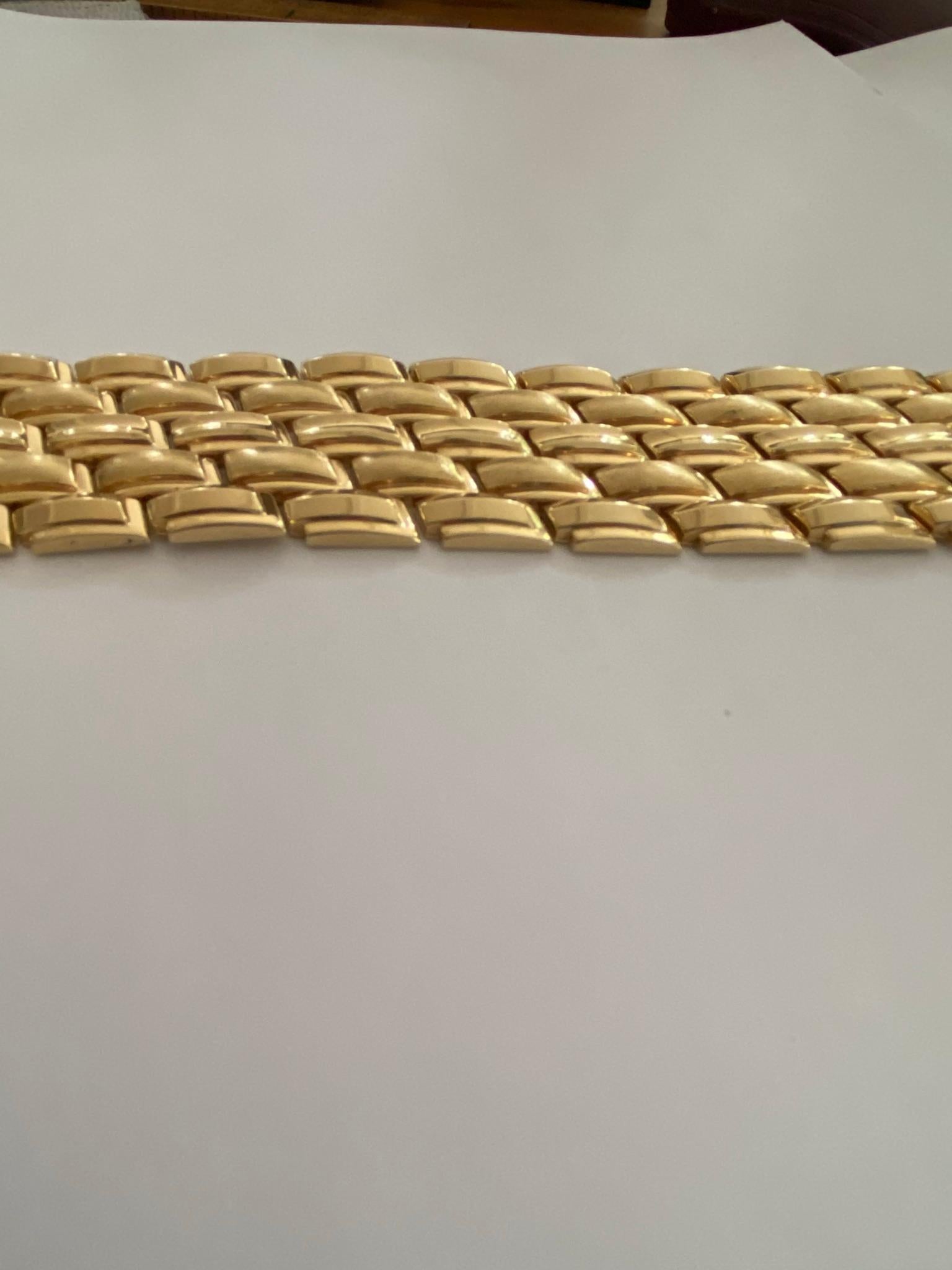 14 Karat Gelbgold-Armband Extra groß, Italien, 1955 (Nachkriegszeit)