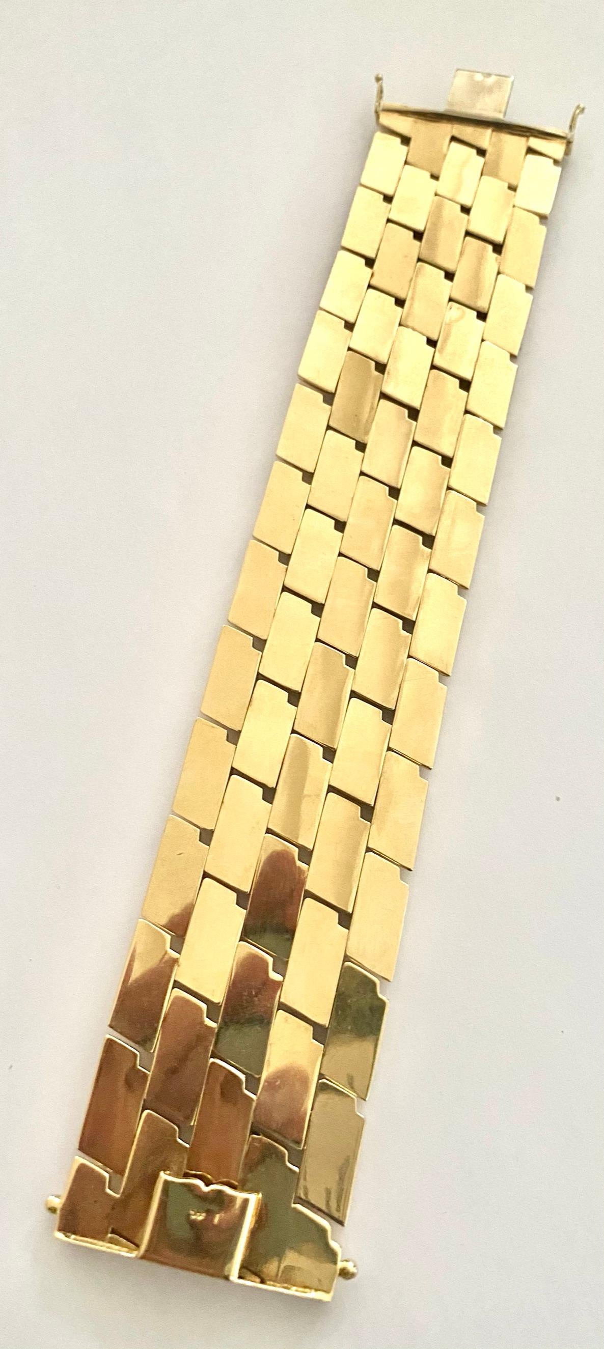 14 Karat Gelbgold-Armband Extra groß, Italien, 1955 im Zustand „Gut“ in Heerlen, NL