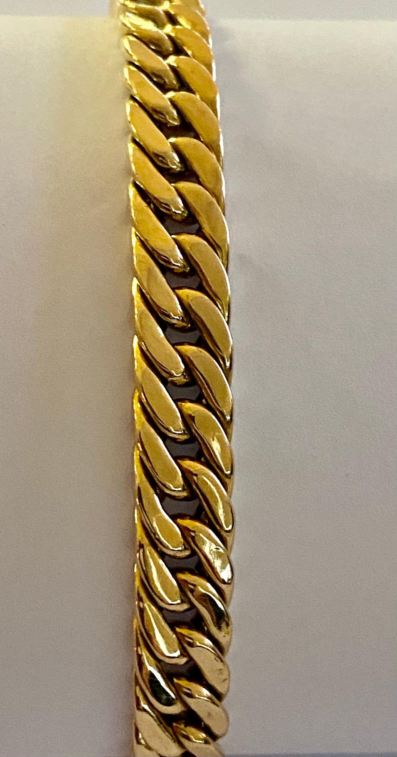 Rétro Bracelet raffiné tressé en or jaune 14 carats, modèle classique en vente