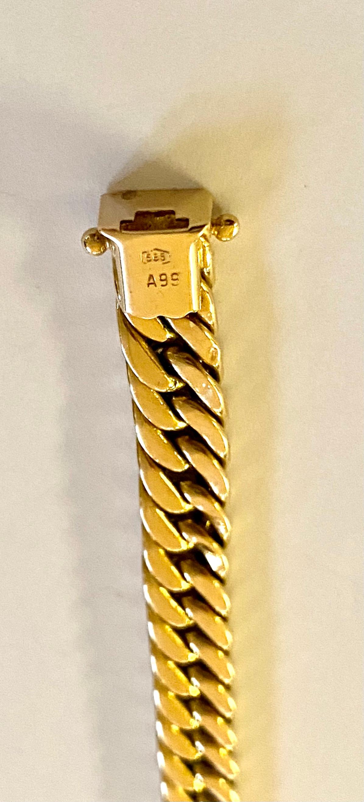 Bracelet raffiné tressé en or jaune 14 carats, modèle classique en vente 1