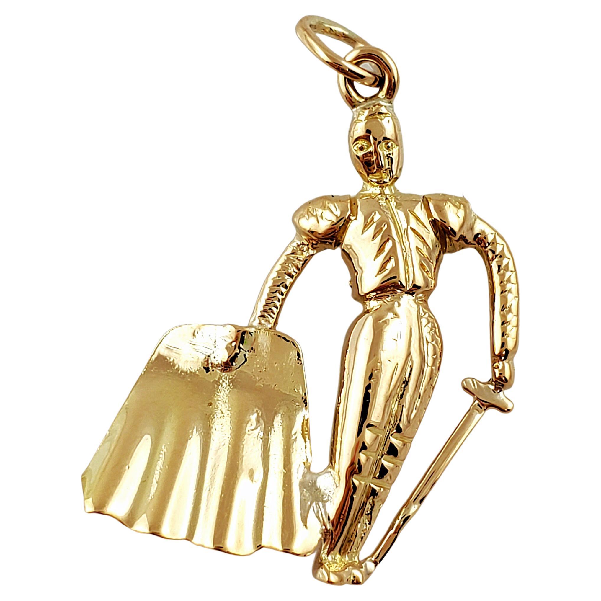 14K Yellow Gold Thimble Charm at 1stDibs